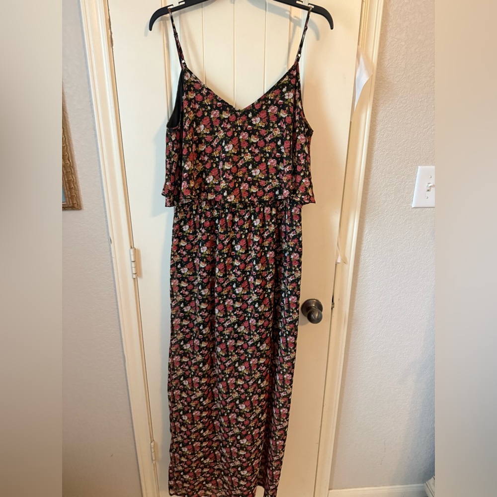 Express Floral Dress with Pink and Green